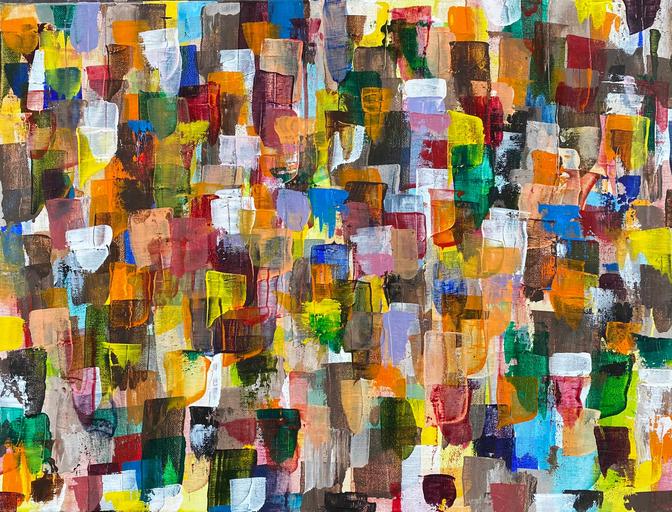 Abstract Expressionism or Leftover Paint #7, by Hakan Unlu, Acrylic On Canvas, 2020