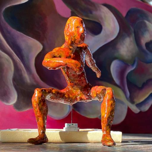Henry, by Hakan Unlu, Clay, acrylics and epoxy resin, 2023